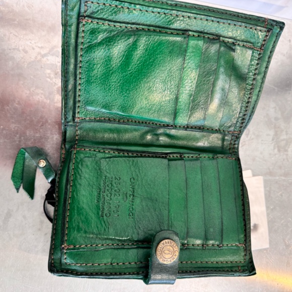 Emerald Green Leather Campomaggi Wallet - Picture 3 of 4